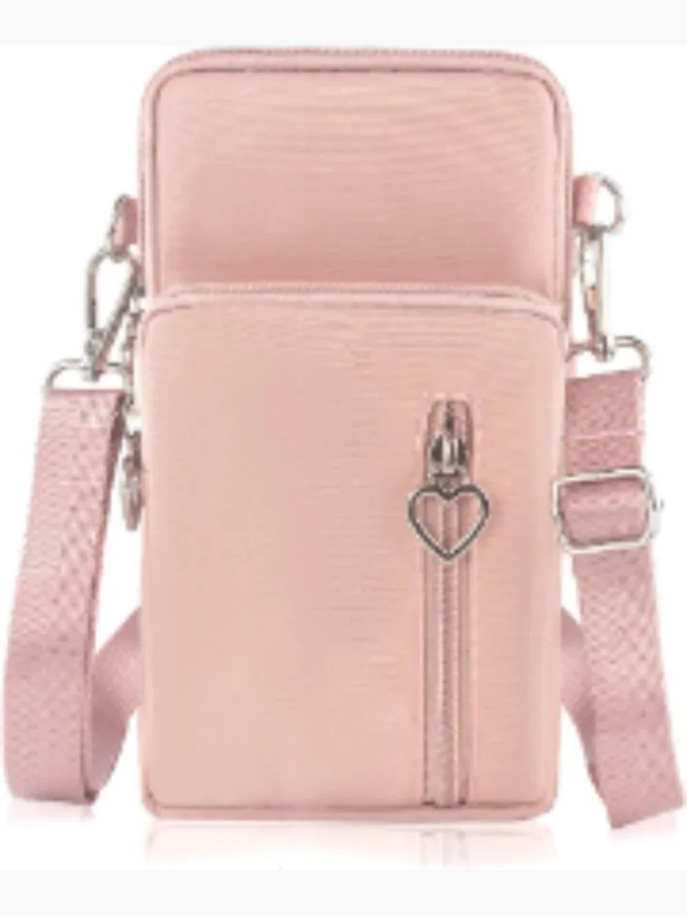 Women's Nylon Crossbody Bag with Detachable Strap, Phone Pocket & Wallet